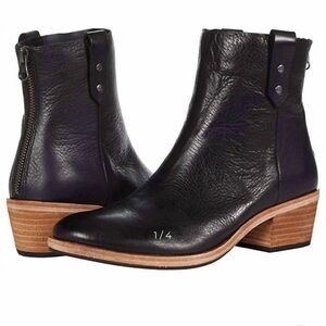 Kork-Ease Kaydin Black Leather Booties Back Zip Sz 8M *Very Nice*